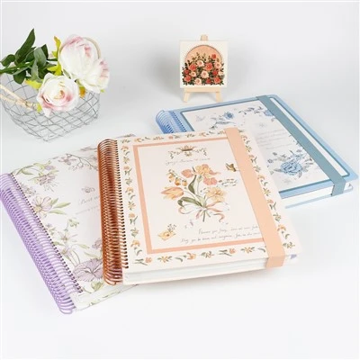 A4 Sprial Notebook Secret Floral Message Seven-Split Pages Artistic Style High Appearance Quality Gift Box A4 Sprial Notebook Secret Floral Message Seven-Split Pages Artistic Style High Appearance Quality Gift Box